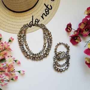 Premier Designs Gold Mine Set Necklace & Bracelet